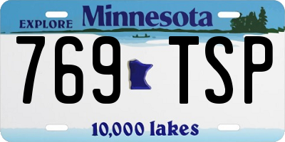 MN license plate 769TSP
