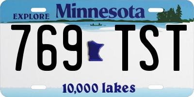 MN license plate 769TST