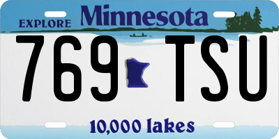 MN license plate 769TSU
