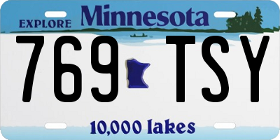 MN license plate 769TSY