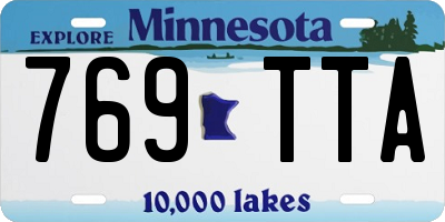 MN license plate 769TTA
