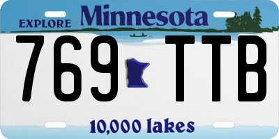 MN license plate 769TTB
