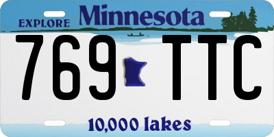 MN license plate 769TTC