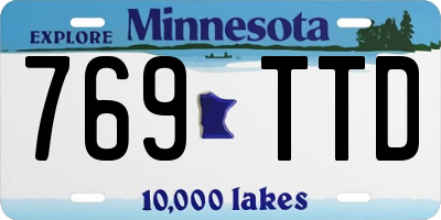 MN license plate 769TTD