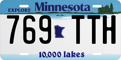 MN license plate 769TTH