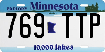MN license plate 769TTP