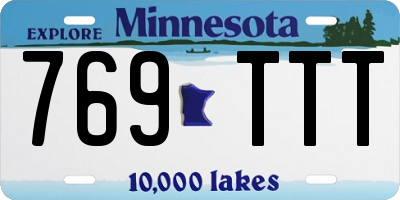 MN license plate 769TTT