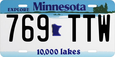 MN license plate 769TTW