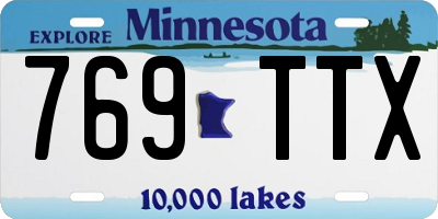 MN license plate 769TTX