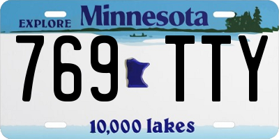 MN license plate 769TTY