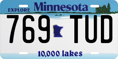 MN license plate 769TUD