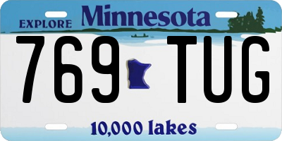 MN license plate 769TUG