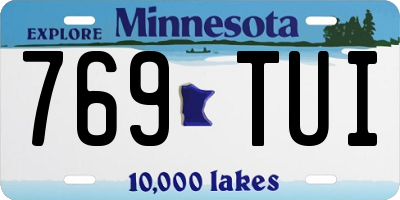 MN license plate 769TUI