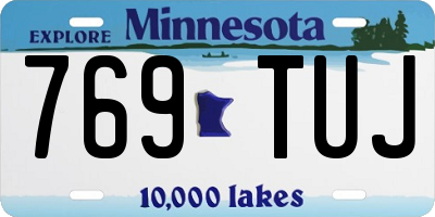 MN license plate 769TUJ