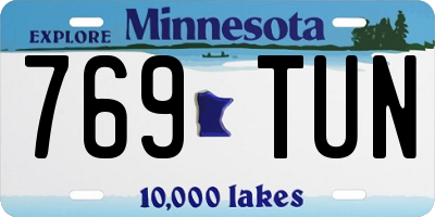 MN license plate 769TUN