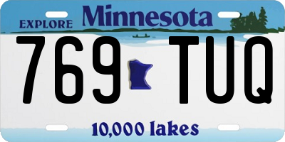 MN license plate 769TUQ
