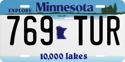 MN license plate 769TUR