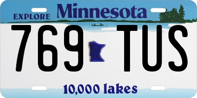 MN license plate 769TUS