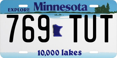 MN license plate 769TUT