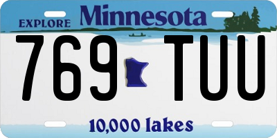 MN license plate 769TUU
