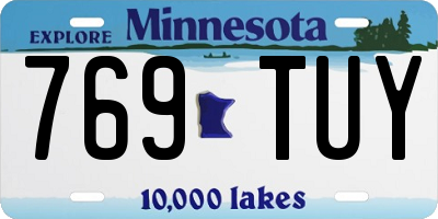 MN license plate 769TUY