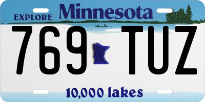 MN license plate 769TUZ