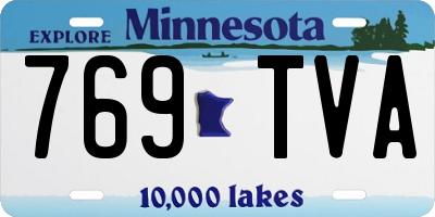 MN license plate 769TVA