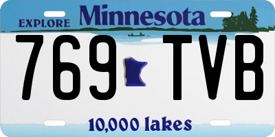 MN license plate 769TVB