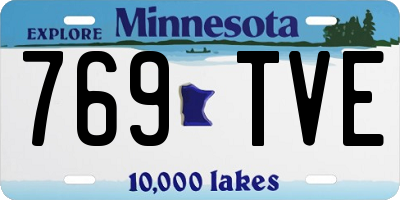 MN license plate 769TVE