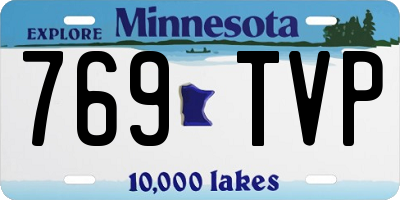 MN license plate 769TVP