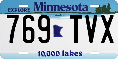 MN license plate 769TVX
