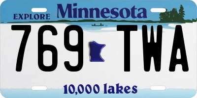 MN license plate 769TWA