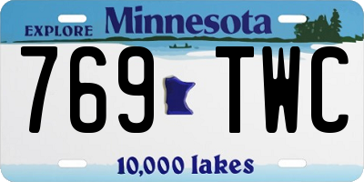 MN license plate 769TWC