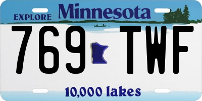 MN license plate 769TWF