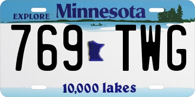 MN license plate 769TWG