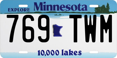 MN license plate 769TWM