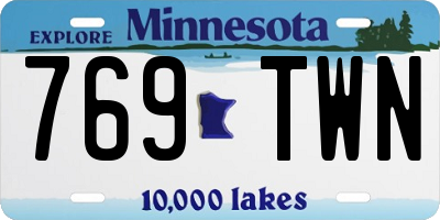 MN license plate 769TWN