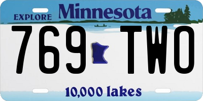 MN license plate 769TWO