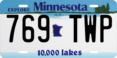 MN license plate 769TWP