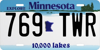 MN license plate 769TWR