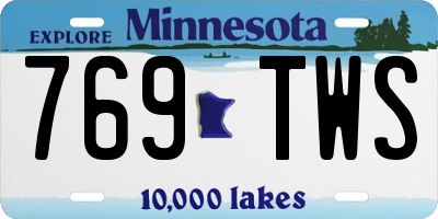 MN license plate 769TWS