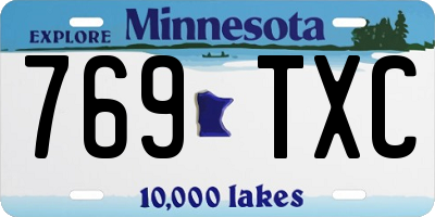 MN license plate 769TXC