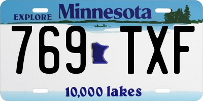 MN license plate 769TXF