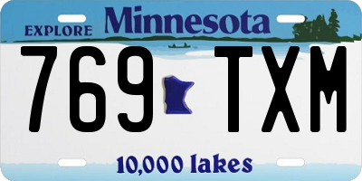 MN license plate 769TXM