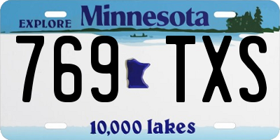 MN license plate 769TXS