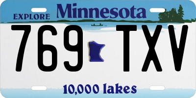 MN license plate 769TXV