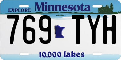 MN license plate 769TYH