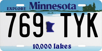 MN license plate 769TYK