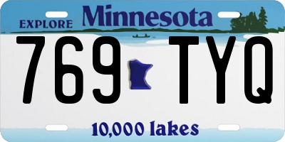 MN license plate 769TYQ