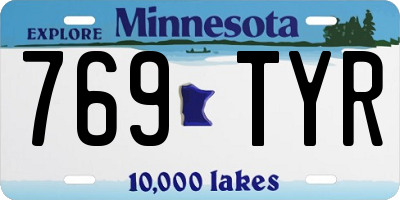 MN license plate 769TYR
